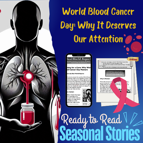 World Blood Cancer Day – Kids Article & Activity Pack (Ages 8+) for Awareness in May