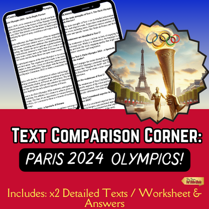 Paris Olympics English Worksheet: Tone, Style & Perspective: Compare & Contrast Lesson!