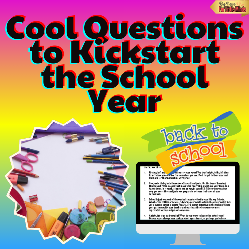 Back to School Discussion Questions for Students: Reflection & Icebreaker Mini Read