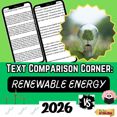 Renewable Energy: Compare & Contrast 2 Texts: English Comparison Lesson in AP Exams