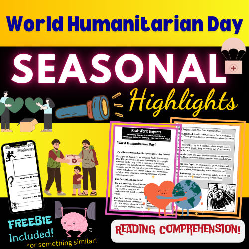 World Humanitarian Day – Kids Mini Article & Activity Pack (Ages 8–12) Reading Pack!