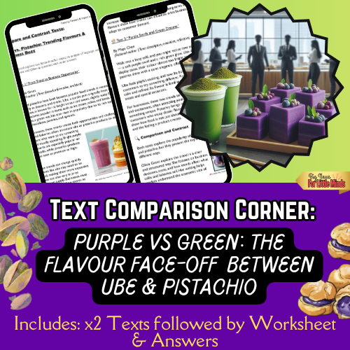 Ube vs. Pistachio Two Flavours, One Trend Battle — A Compare & Contrast Pack & Worksheets!