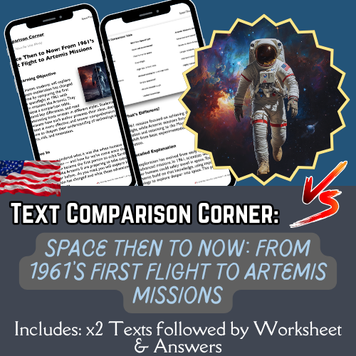 From First Orbit to the Artemis Missions: Compare and Contrast Package with Worksheet!