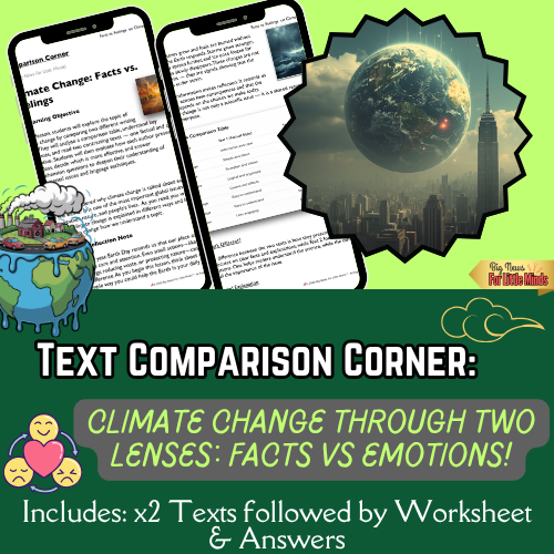 Earth Day Reflection: Compare & Contrast Climate Change: Facts vs Feelings (Package)