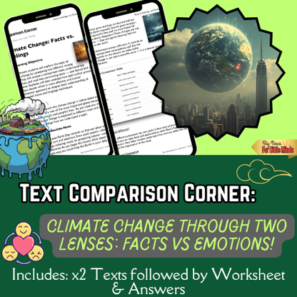 Earth Day Reflection: Compare & Contrast Climate Change: Facts vs Feelings (Package)