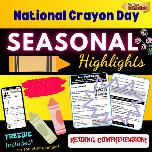 Crayon Power! The Story Behind National Crayon Day in Kids Article Package