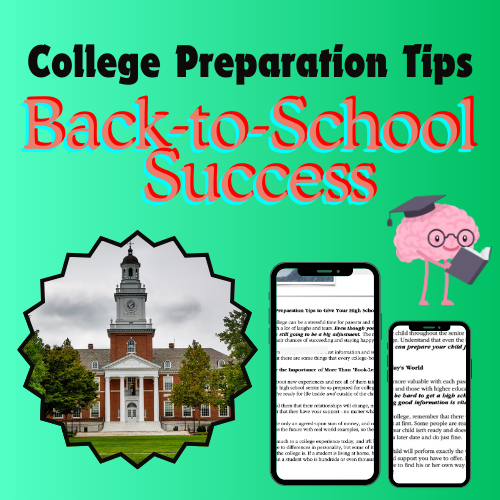 College Prep Tips for High School Kids: Mini Reading Resource: Back to School Success