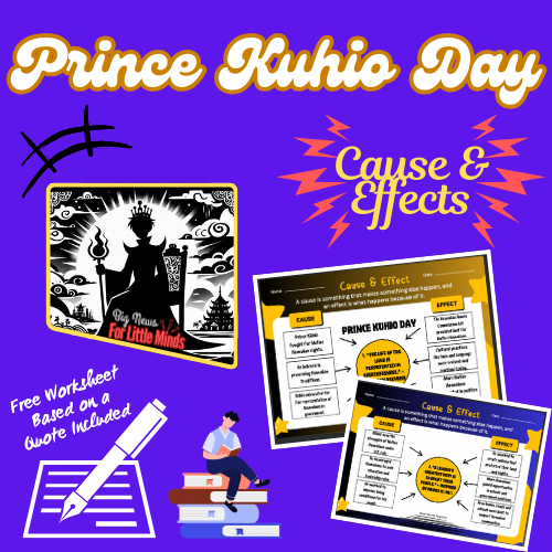 Exploring Quotes with Cause & Effect for Prince Kuhio Day! Fun English in March