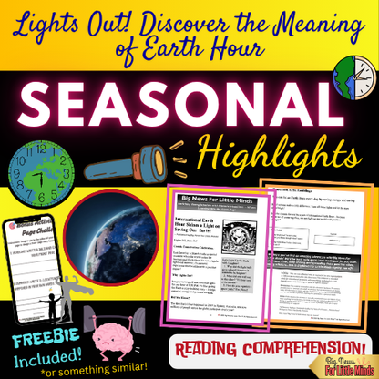 International Earth Hour: What is it & Amazing Facts to Know with Freebie fill-in Pages!