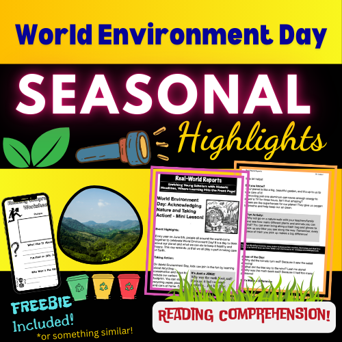 World Environment Day: Kids Article Package (Mini) & FREEBIE ~ Taking Action