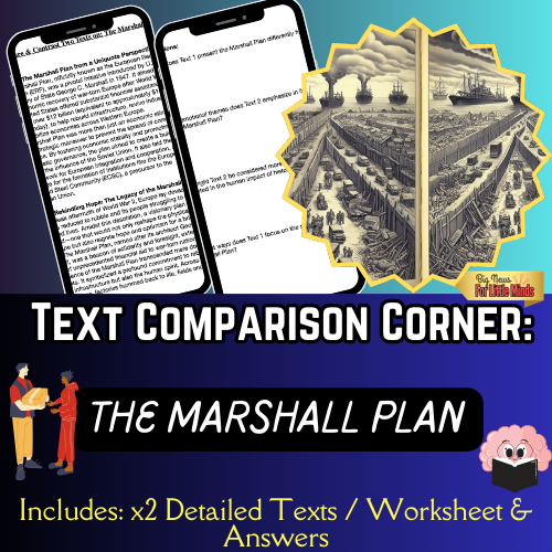 “The Marshall Plan” Compare & Contrast Texts with Author’s Point of View + Worksheet