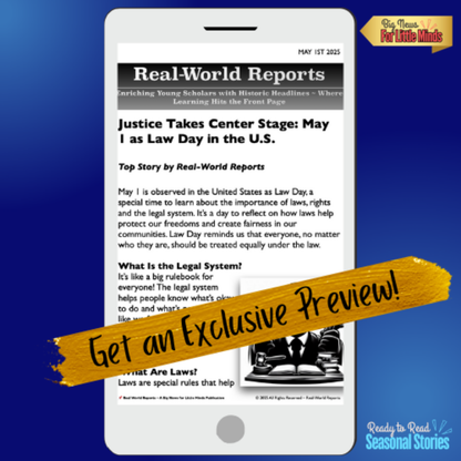 Law Day in the USA: Why May 1 Matters so Much! Kids Article Package & Freebies to Fill-in (Worksheets)