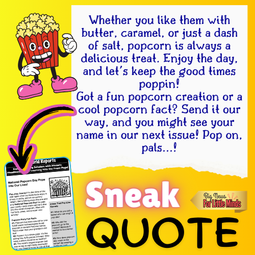 National Popcorn Day Pops into Our Lives! Kids Article, Activity & Freebie Worksheets x2!