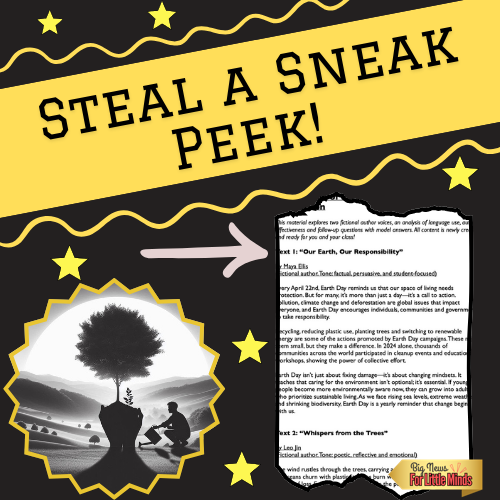 Compare & Contrast Two Texts on Earth Day – Text Pair with Worksheet & Answers