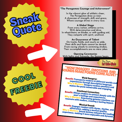 Paralympic Poem: Courage & Achievement in Poetry (with Freebies)!