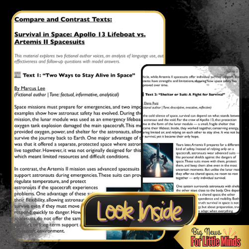 Space Survival: Apollo 13 Lifeboat vs. Artemis II Spacesuits: Compare & Contrast Texts