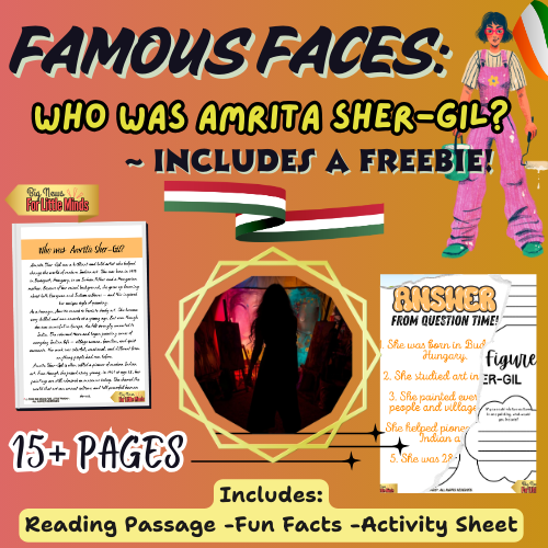 Who Was Amrita Sher-Gil? Art, Identity & Indian Heritage (Women's History Month Pack)