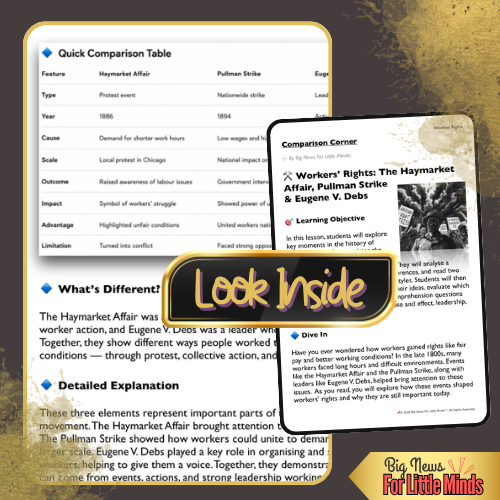 The Haymarket Affair, the Pullman Strike & Eugene V. Debs (Compare & Contrast Pack)