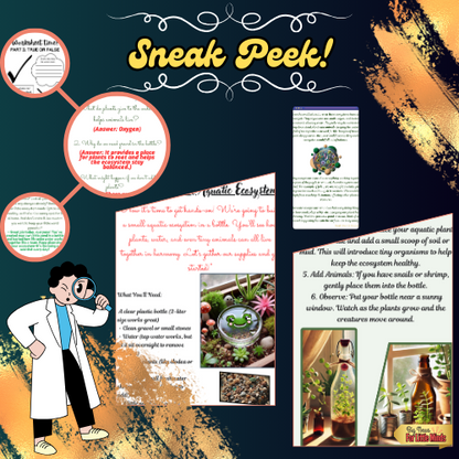 Aquatic Ecosystem in a Bottle Project: Complete Lesson, Worksheets & Answers