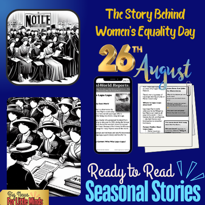 Women's Equality Day: Article Pack on the Suffrage Movement with Worksheets