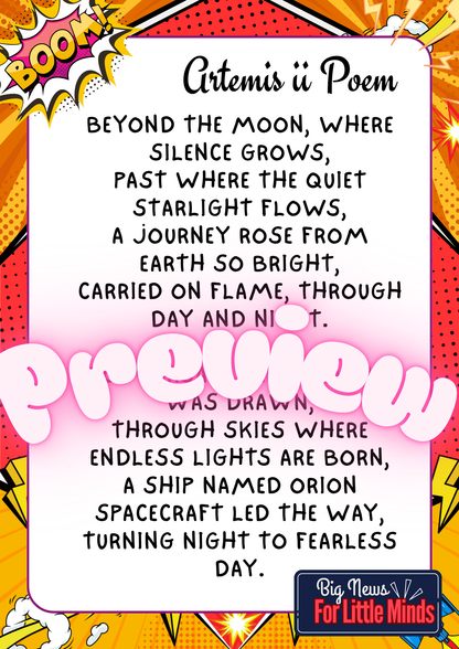 Artemis II: The Entire Mission Told in Verses of Poetry (Reading Facts of Artemis 2!)