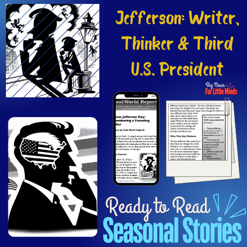 Thomas Jefferson Day: Ideas That Shaped a Nation – Kids Article Pack & Freebies