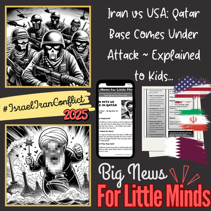 Shock Strike: Iran Attacks US Base in Middle East: Kids Article Pack & Freebies x2!