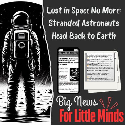 Stranded NASA Astronauts Finally Returning Home – Science of Space Travel: Kids Article Pack!