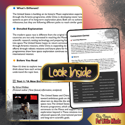 Compare & Contrast: USA vs China: The Modern Space Race: Texts, Worksheets & Answers)