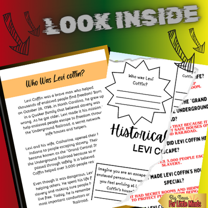 Who Was Levi Coffin? Black History Month Lesson for Kids with Worksheet!