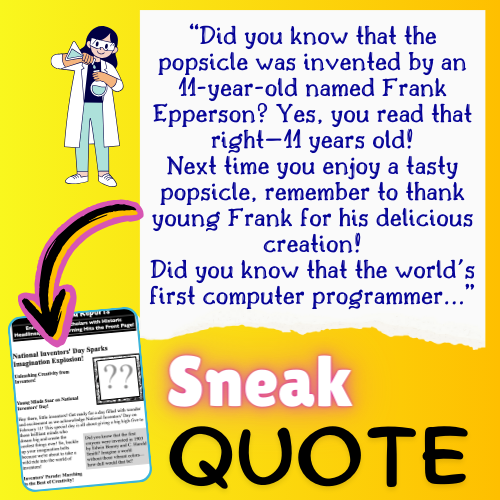 National Inventors' Day: Kids Article, Activity & FREE Worksheet to Spark Imagination!