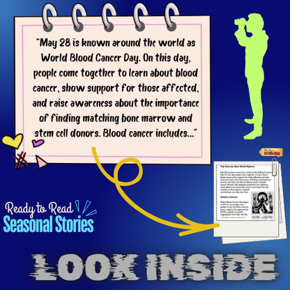 World Blood Cancer Day – Kids Article & Activity Pack (Ages 8+) for Awareness in May