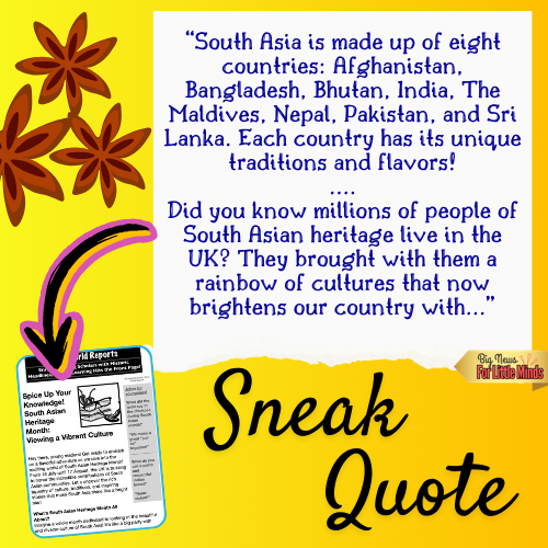 "Spice Up Your Knowledge" South Asian Heritage Month Article Package in July!