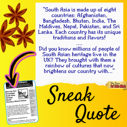 "Spice Up Your Knowledge" South Asian Heritage Month Article Package in July!