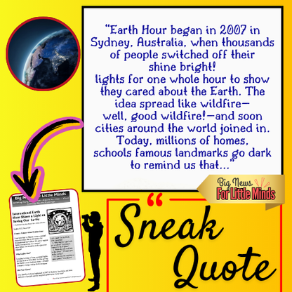International Earth Hour: What is it & Amazing Facts to Know with Freebie fill-in Pages!