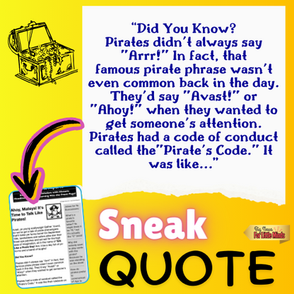 Talk Like a Pirate Day – Kids Mini Article & Activity Package for some September Fun!