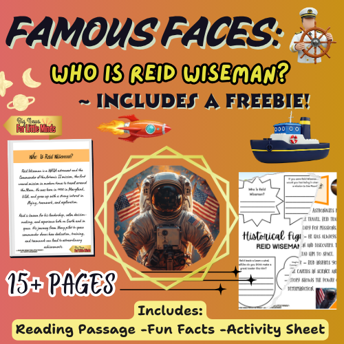 Story of Reid Wiseman From Pilot to Space Commander on Artemis 2! Kids Fact-Pack