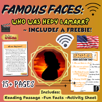 Who Was Hedy Lamarr? Hollywood Star & Wi-Fi Pioneer Women's History Month Pack