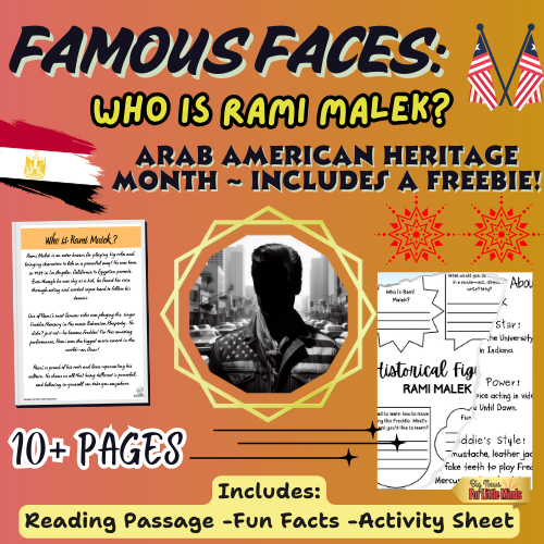 Who Is Rami Malek? Arab American Heritage Month Mini Article & Fact Package!