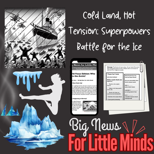 Arctic Tensions: Why Superpower Countries Want the Coldest Place on Earth: Kids' Article Pack with Freebies x2!