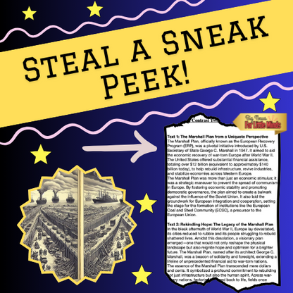 “The Marshall Plan” Compare & Contrast Texts with Author’s Point of View + Worksheet