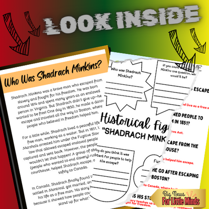Who Was Shadrach Minkins? Black History Month Lesson Pack for Kids