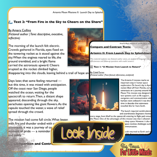 Artemis II: From Launch Day to Splashdown: Compare & Contrast Events in Package!