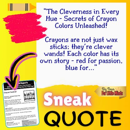 Crayon Power! The Story Behind National Crayon Day in Kids Article Package
