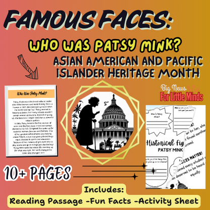 First. Fearless. Female. The Legacy of Patsy Mink! AAPI Heritage Month Reading Pack