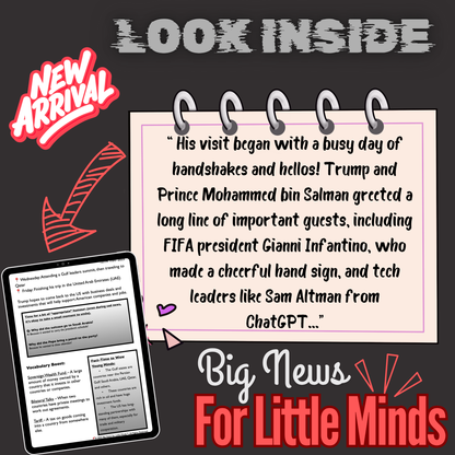 Trump in Saudi for First Major Trip Again! A Young Diplomats' Article Pack with Two Freebies