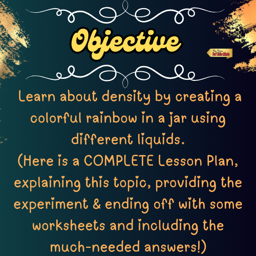 Rainbow in a Jar STEM Experiment: Complete Lesson Plan & Worksheet! Grade 2+