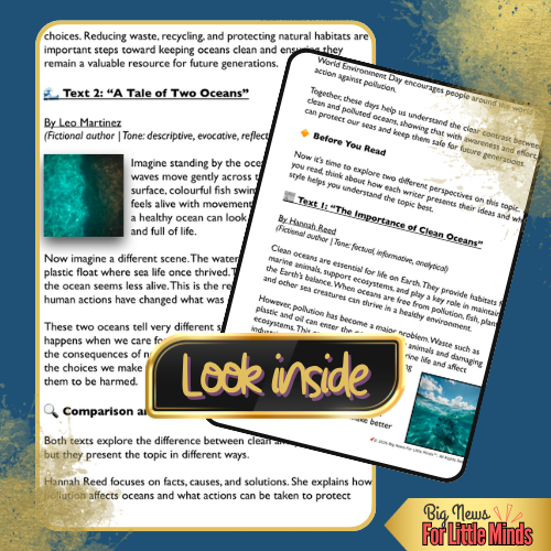 Clean vs Polluted Oceans: Compare & Contrast Pack: World Ocean Day & Earth Day!