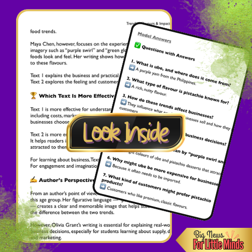 Ube vs. Pistachio Two Flavours, One Trend Battle — A Compare & Contrast Pack & Worksheets!