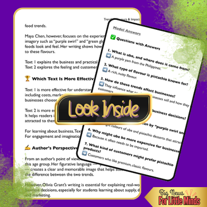 Ube vs. Pistachio Two Flavours, One Trend Battle — A Compare & Contrast Pack & Worksheets!